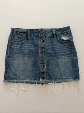 Hollister Women’s Button Down Demim Blue Skirt, Size: 1 (W25)